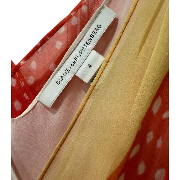 Diane Von Furstenberg DVF Dita 100% Silk Midi Dress Starfish Multi 4 - Picture 5 of 6